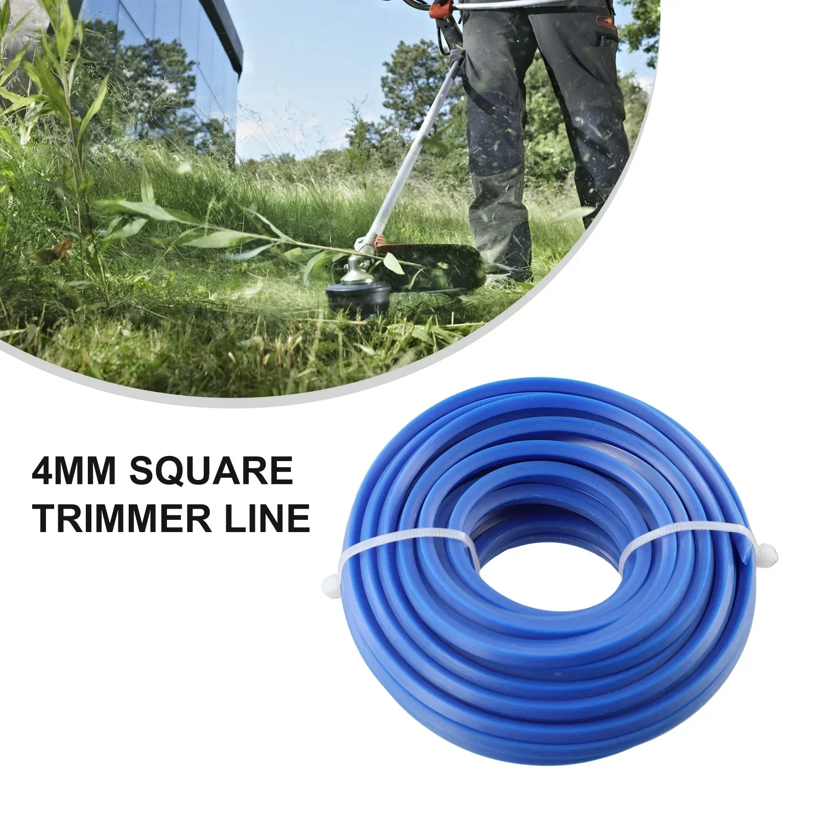 

Line Trimmer Line Nylon Replacement Square Strimmer Trimmer 4mm X10m Accessories Blue Brushcutter High Quality