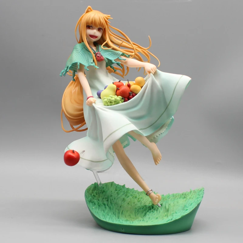 

25cm Kawaii Girl Holo Wolves and The Scent of Fruit Figure Anime Spice and Wolf Holo Figure GSC Statue PVC Collection Model Toys