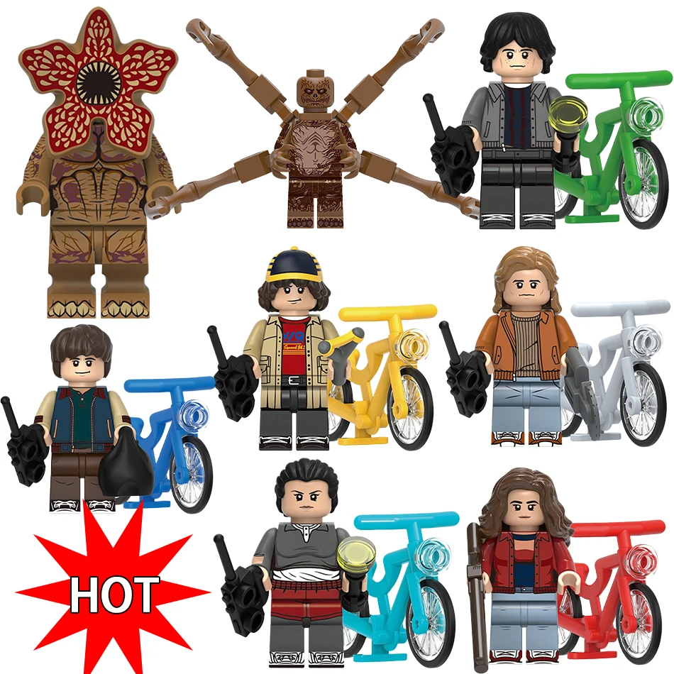 

2026 NEW The Horrible Movie Dustin Mike Vecna Will Eleven Demogorgon Model Figure Blocks Construction Bricks Toys For Children