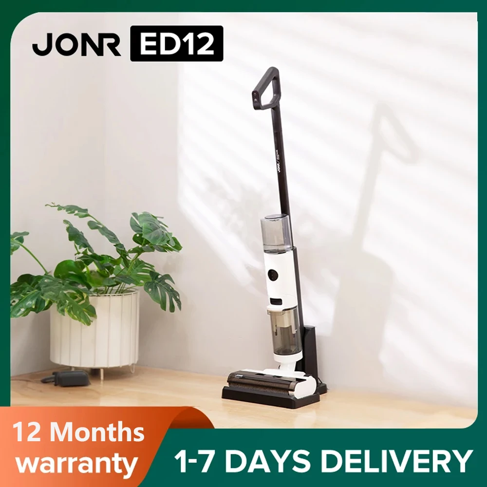 JONR ED12 Natdroog draadloze stofzuiger, zelfreinigende draadloze vloerreiniger, lichtgewicht dweilstofzuiger