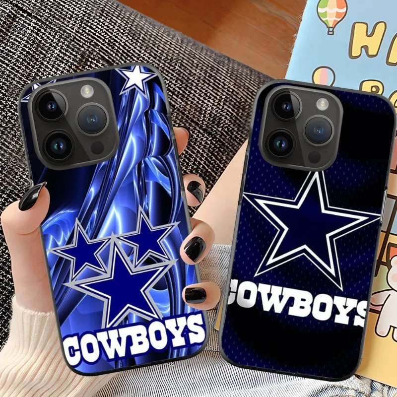 SDallas-CowboysER Phone Case For iPhone 14 13 12 11 Pro Max Plus Mini Black TPU Black Case Phone Cover