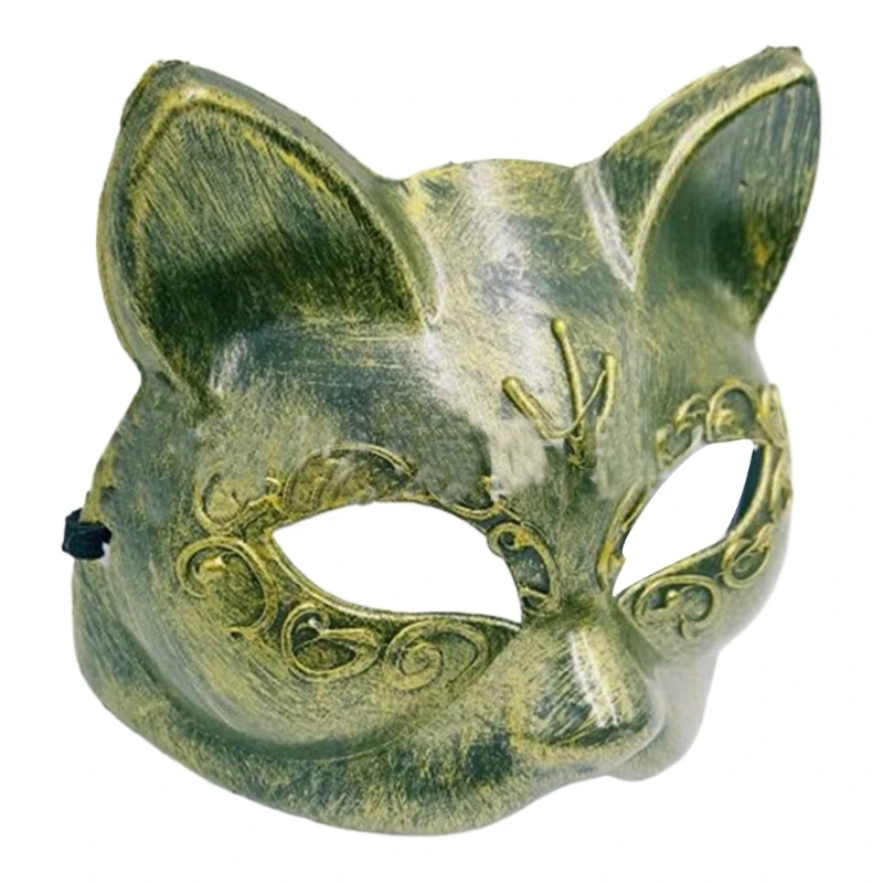 Masque chats mascarade, masque chats d'halloween, masque Cosplay d'animaux pour femmes hommes N7YF