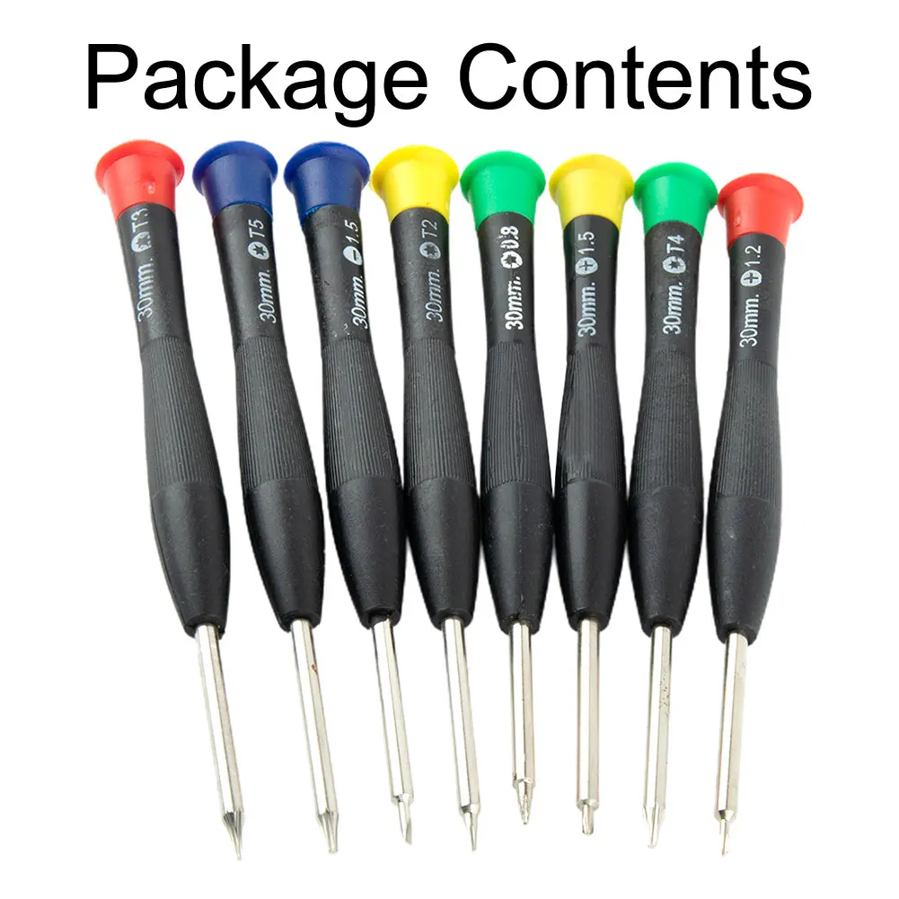 8pcs Precision Screwdriver Set T3 T4 T5 T6 Torx Cross Slotted Star Magnetic Screwdriver Bit Repair Kit Disassembly Opening Tools