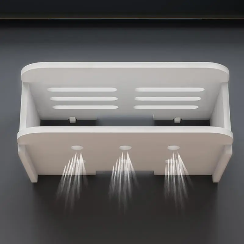 Wirel Router Storage Box TV Box Stand elf Living Room Bedroom Decorative Wall Hanging Partition No Drilling Required
