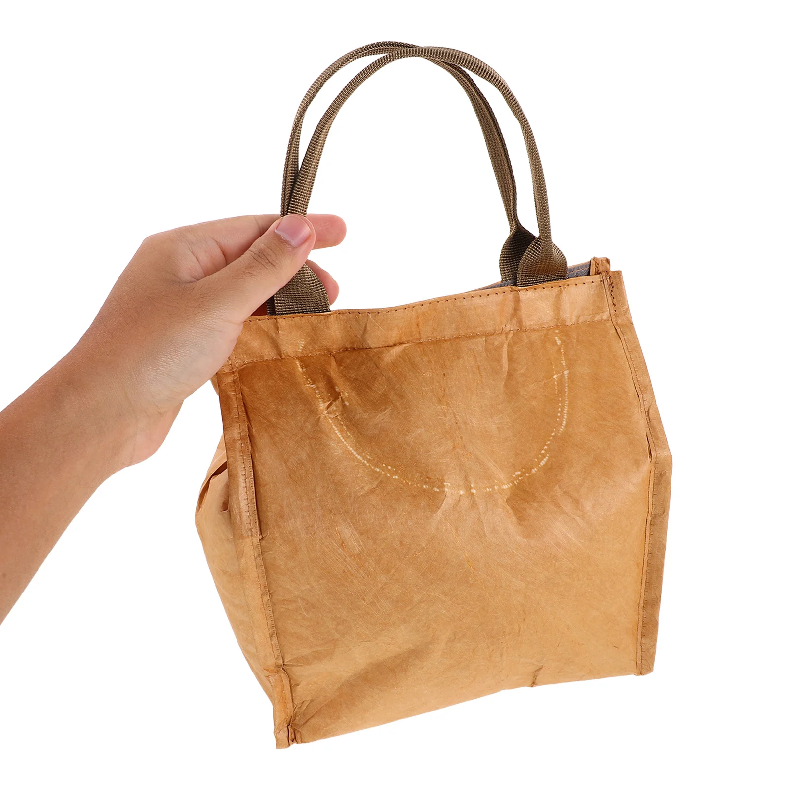 

Paper Bento Lunch Bag Insulated Waterproof Thermal Tote For Work Travel Food Storage Khaki Lunch Bag For Women