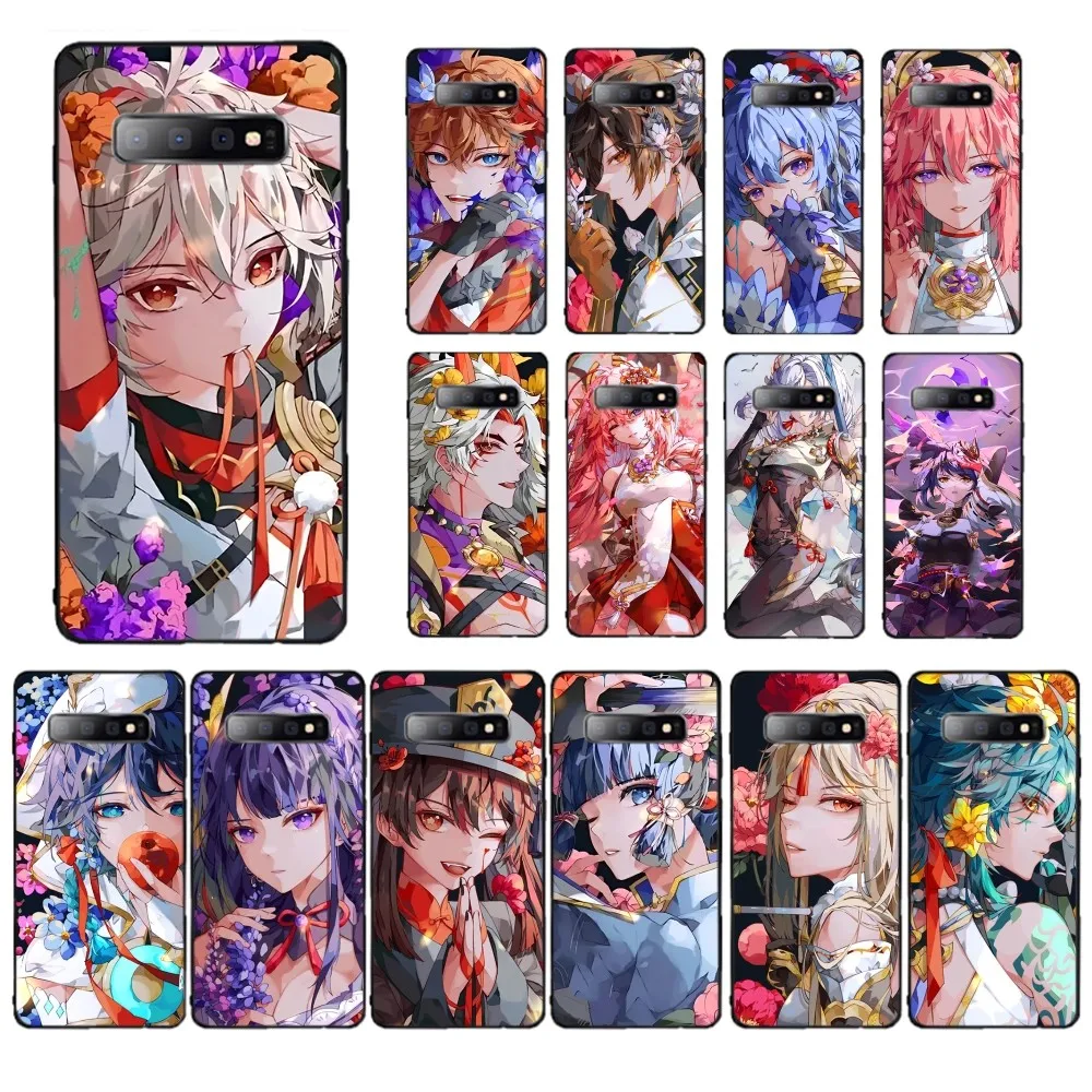 

Anime Genshin Impact Phone Case For Samsung S 9 10 20 21 22 23 30 23plus lite Ultra FE S10lite Fundas