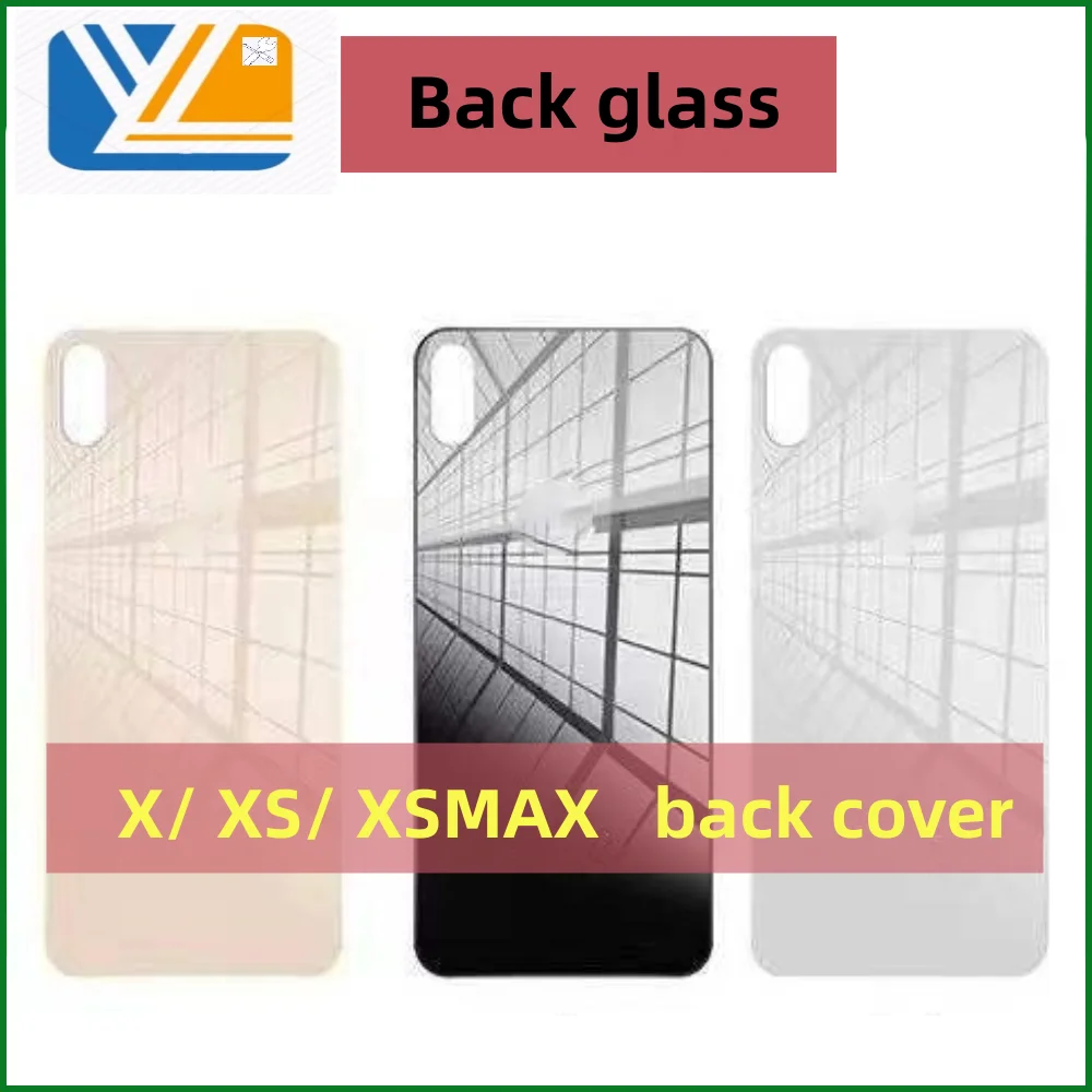 iPhone X～14 Pro Max全機種対応 大型カメラホール付き交換用背面バッテリーガラスカバー 12 Pro背面カバー 10個