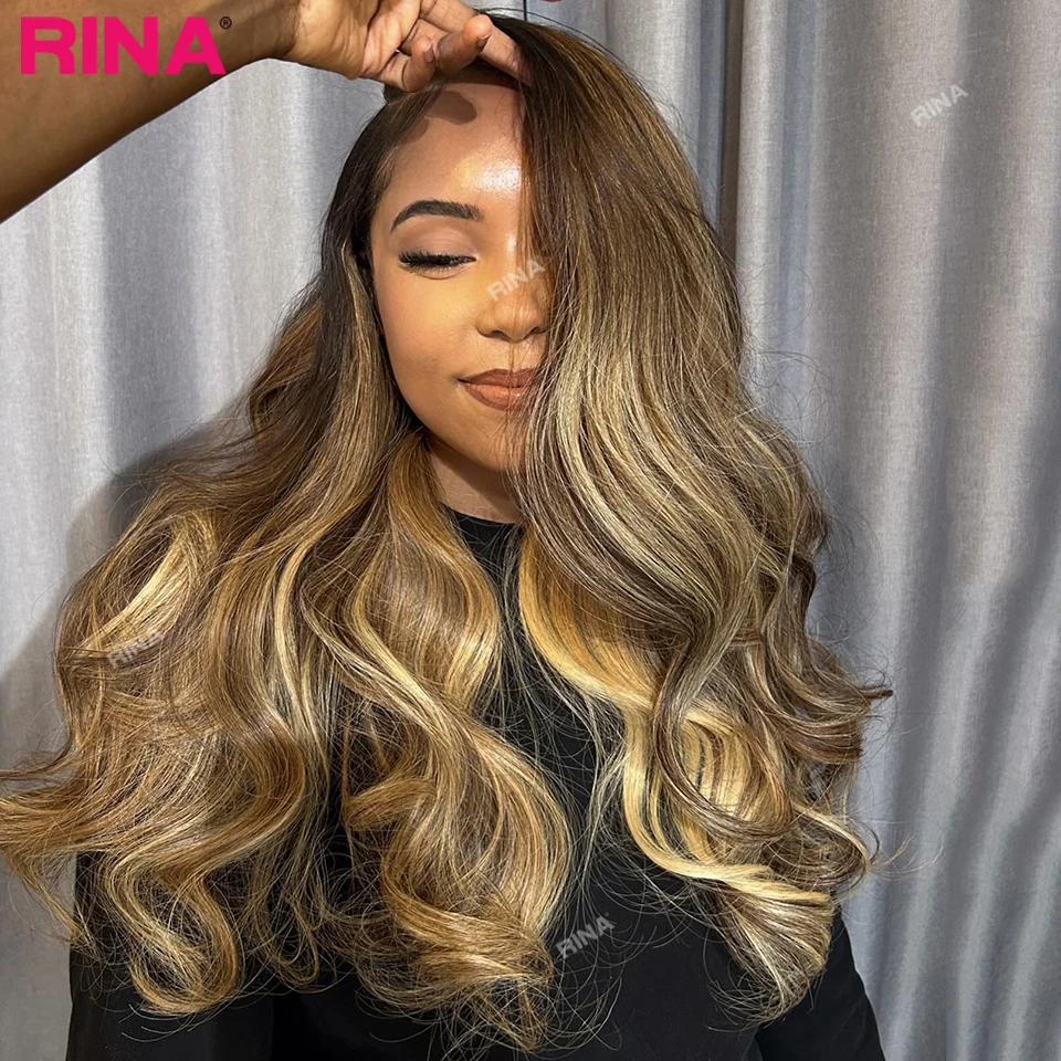 

Highlight Blonde 30 Inch Body Wave 13x6 Transparent Lace Frontal Wig 180 Density Colored 13x4 Lace Frontal Human Hair Wigs
