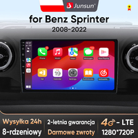 Junsun Car Radio for Mercedes-Benz Sprinter 2018 2019 2020 2021 2022 Wireless CarPlay Android Auto GPS 4G intelligent Audio