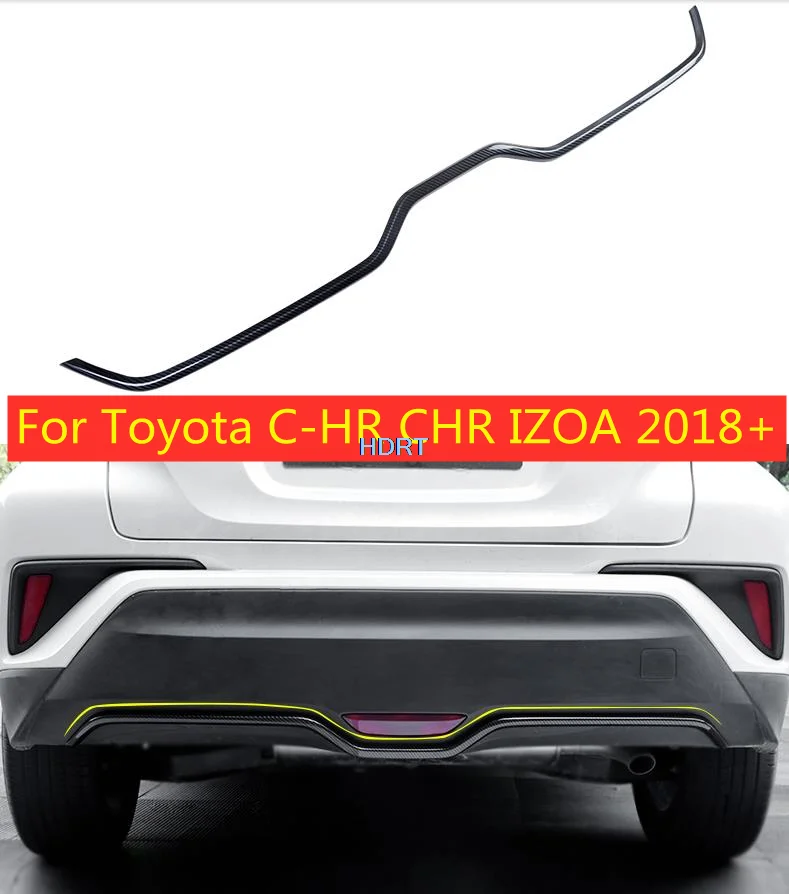 For Toyota C-HR CHR IZOA 2018+ Car Accessories ABS Chrome Rear Bumper Skid Protector Guard Plate trim strip Rear bar moulding