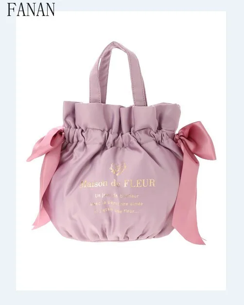 

New Japanese Style Bow Top-Handle Bag Shoulder Cute Hand-held Fashionable Women's Tote Bags Sweet Casual Ladies Handbags