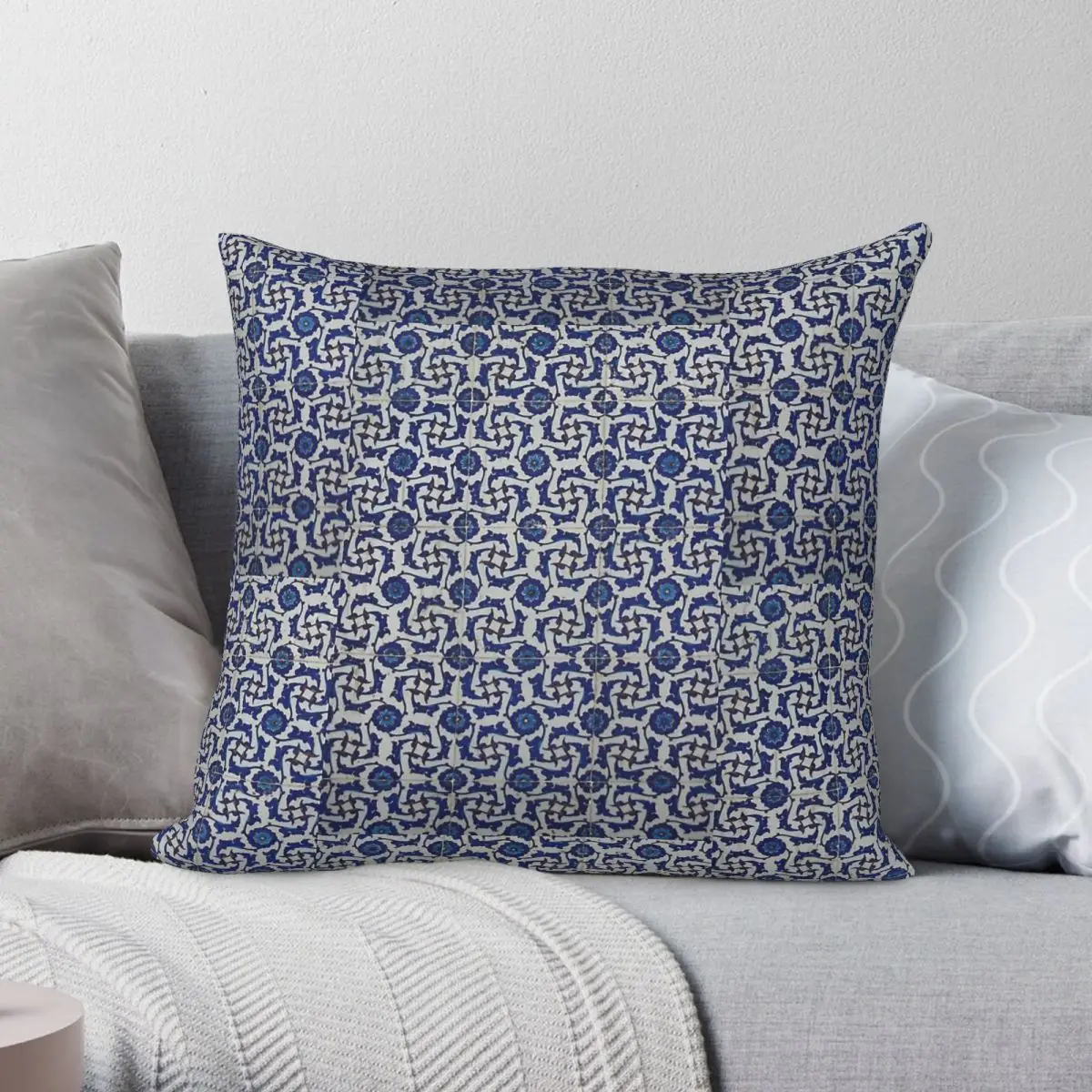 Blue Mosque Istanbul Turkey Square Pillowcase Polyester Linen Velvet Pattern Zip Decor Bed Cushion Cover 18