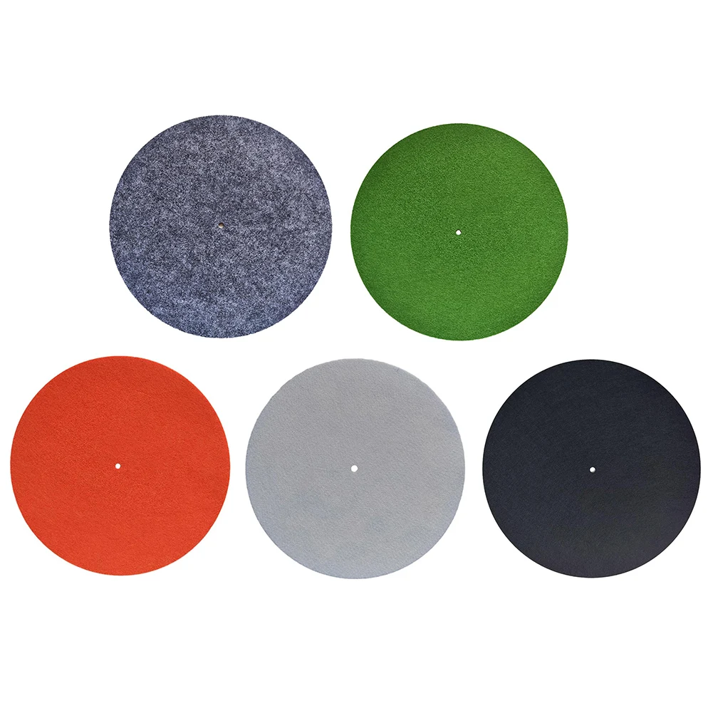 Felt Record Pad For Phonograph Vinyl CD Anti-slip Digital Printed Solid Color Anti-Static Felt Platter Turntable Mat