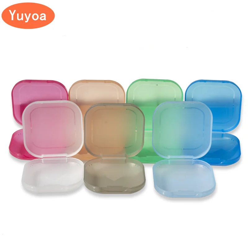 30pcs Dental Retainer Case Mouth Guard Case Orthodontic Denture Storage Container transparent  Teeth Retainer Box