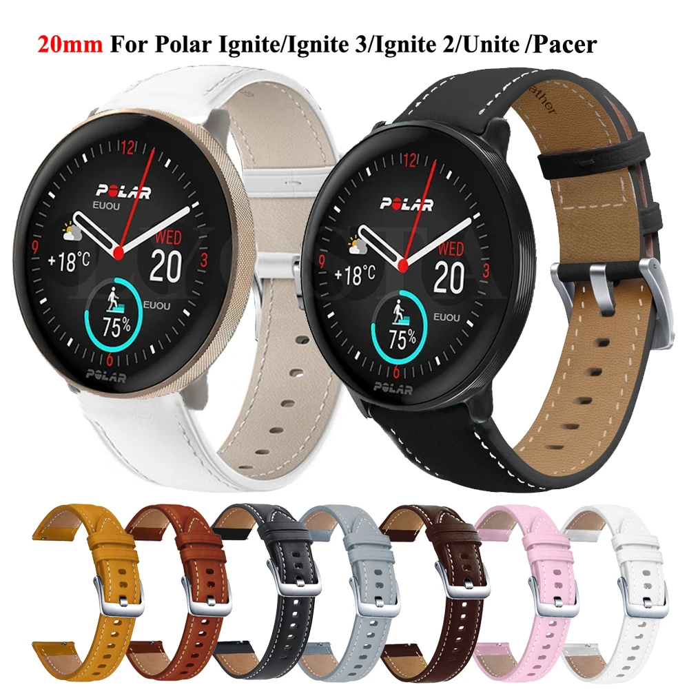 حار الساعات ل suto 3 اللياقة البدنية ساعة ذكية الجلود سوار الأشرطة القطبية Pacer إشعال 3/2/توحيد 20 مللي متر استبدال معصمه