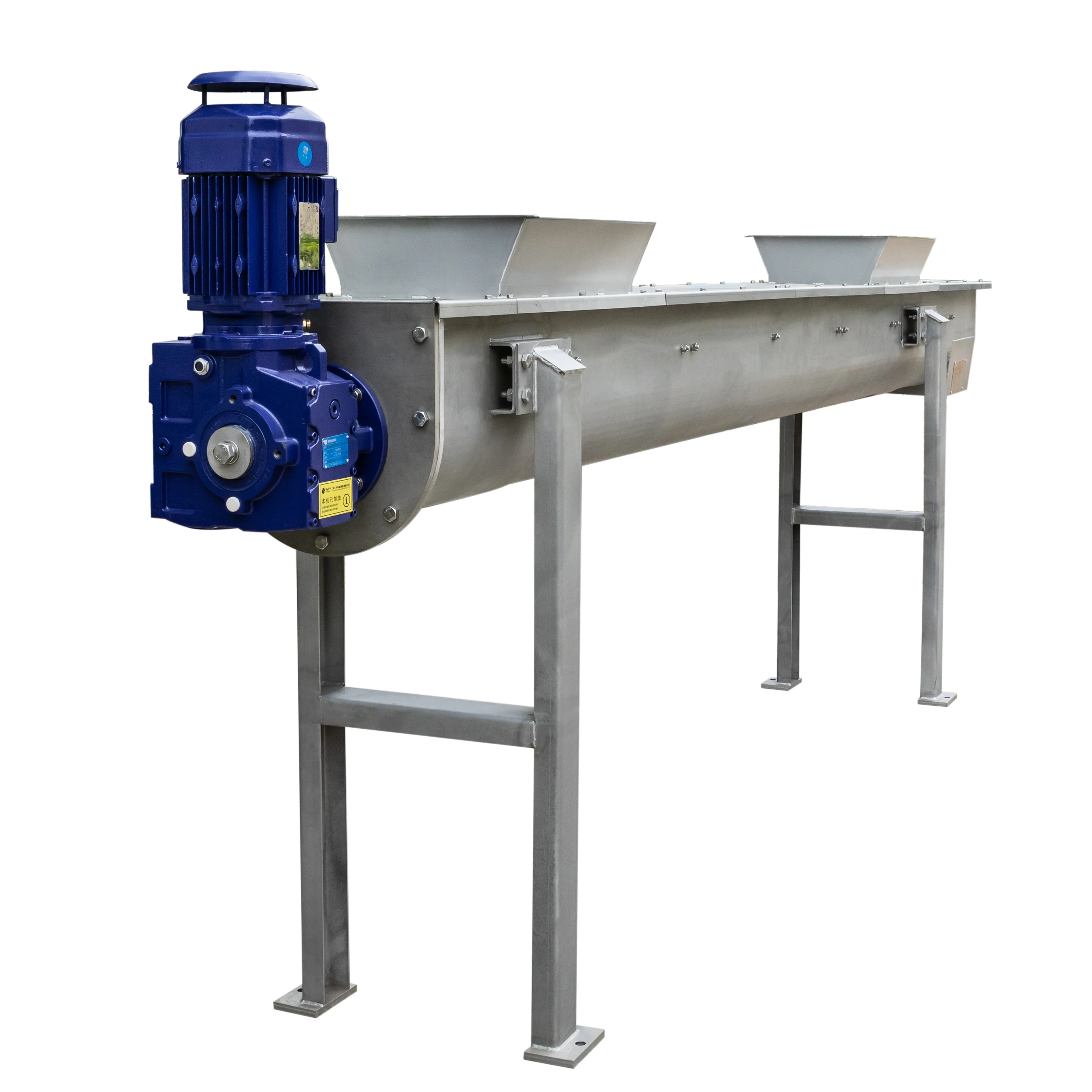 Horizontal Sludge Transport Screw Conveyor Shaftless Sludge Conveying