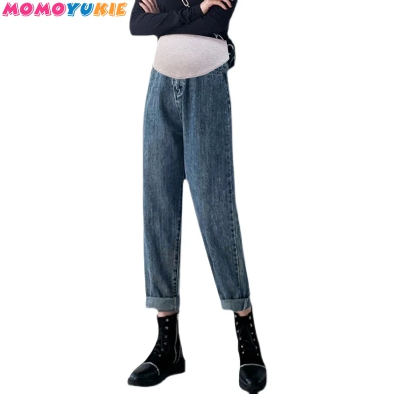 

vintage maternity harem pants clothing Pregnant woman pregnancy clothes denim jeans grossesse women embarazada femme trousers