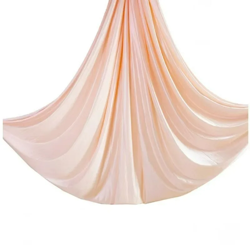 

Набор для гимнастики и йоги: антигравитационный летающий гамак-качели из ткани «аэриал» телесного цвета для профессиональных тренировок и выступлений