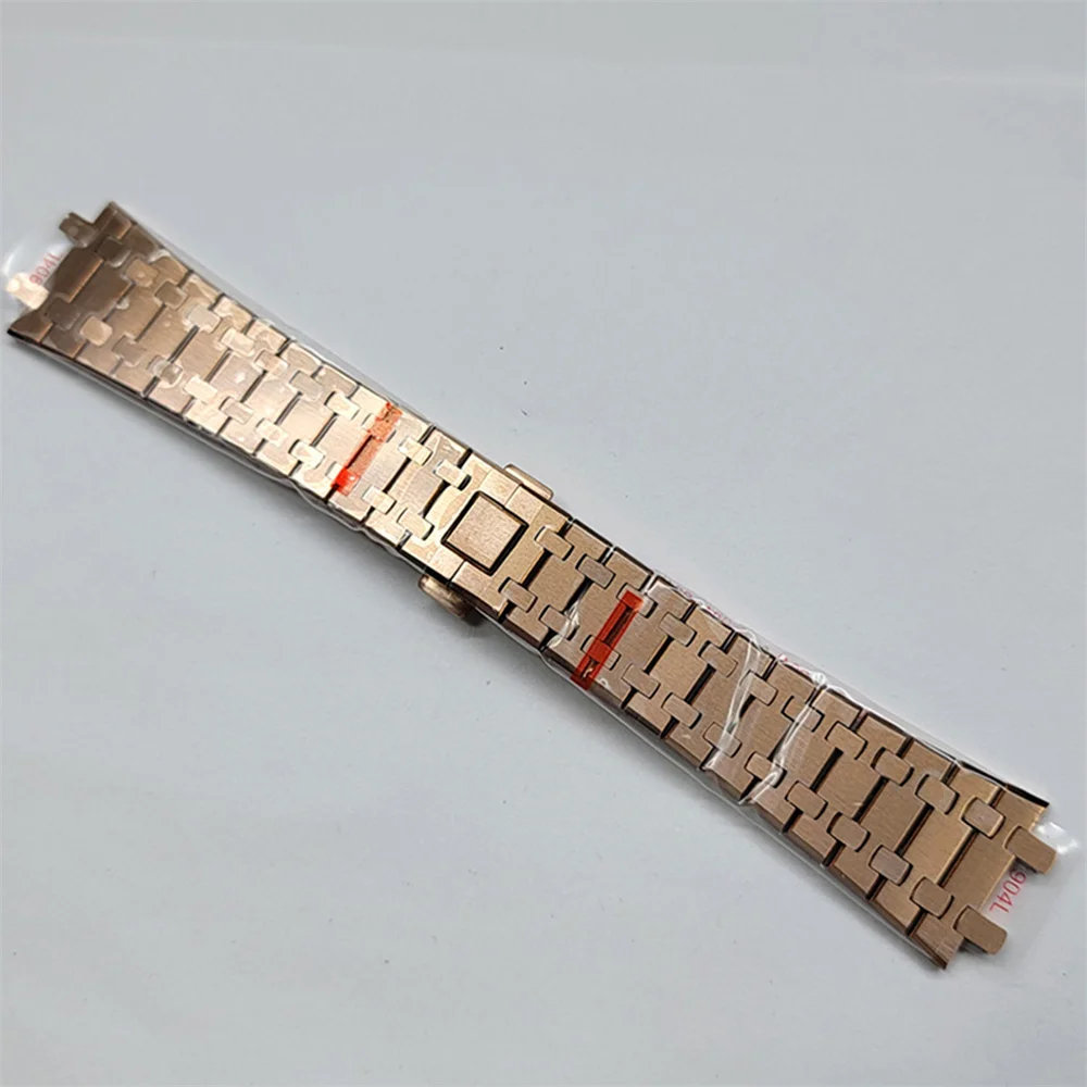 ステンレススチールストラップ + ケースセット 41mm 時計シェル + VK63 クォーツムーブメント部品用の同じ Colr ブレスレットを修正