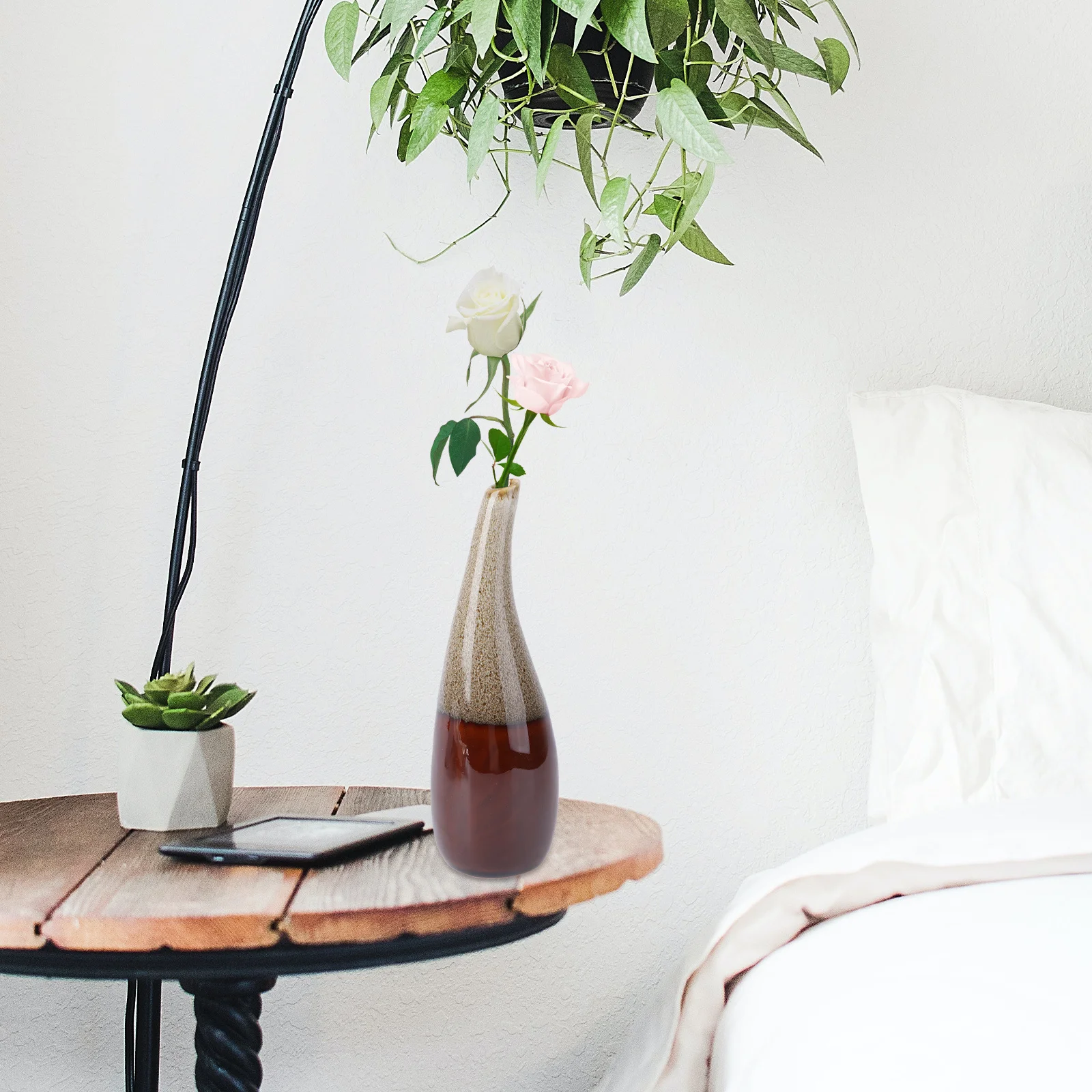 

Ceramic Flower Pot Porcelain Small Plant Vase White Artistic Home Decoration Indoor Outdoor Cactus Aloe Vera African Violet Pot