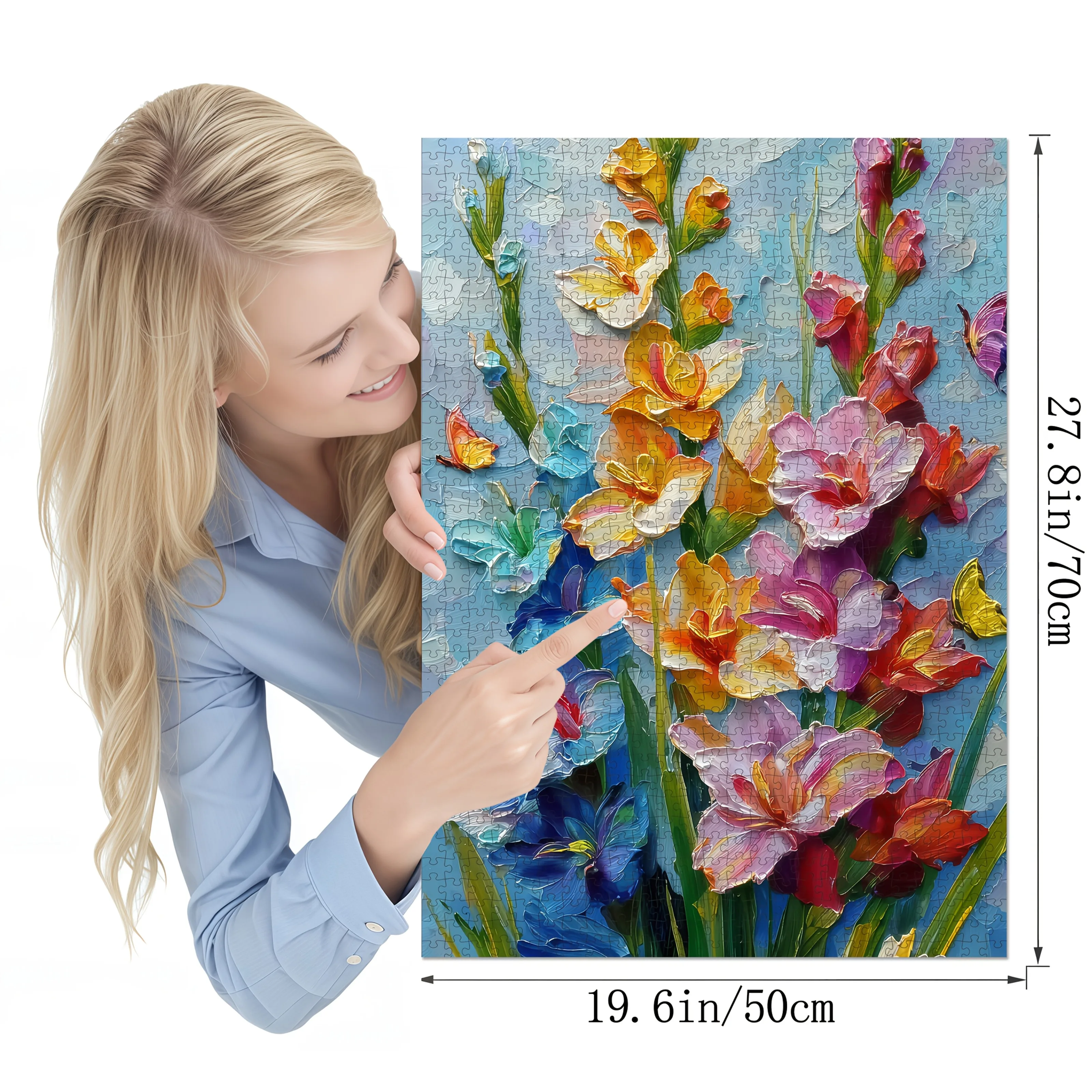 1 коробка (500/1000 шт.) 3D картина маслом с цветочным узором, головоломка, домашний декор, семейное развлечение для отдыха и Ra