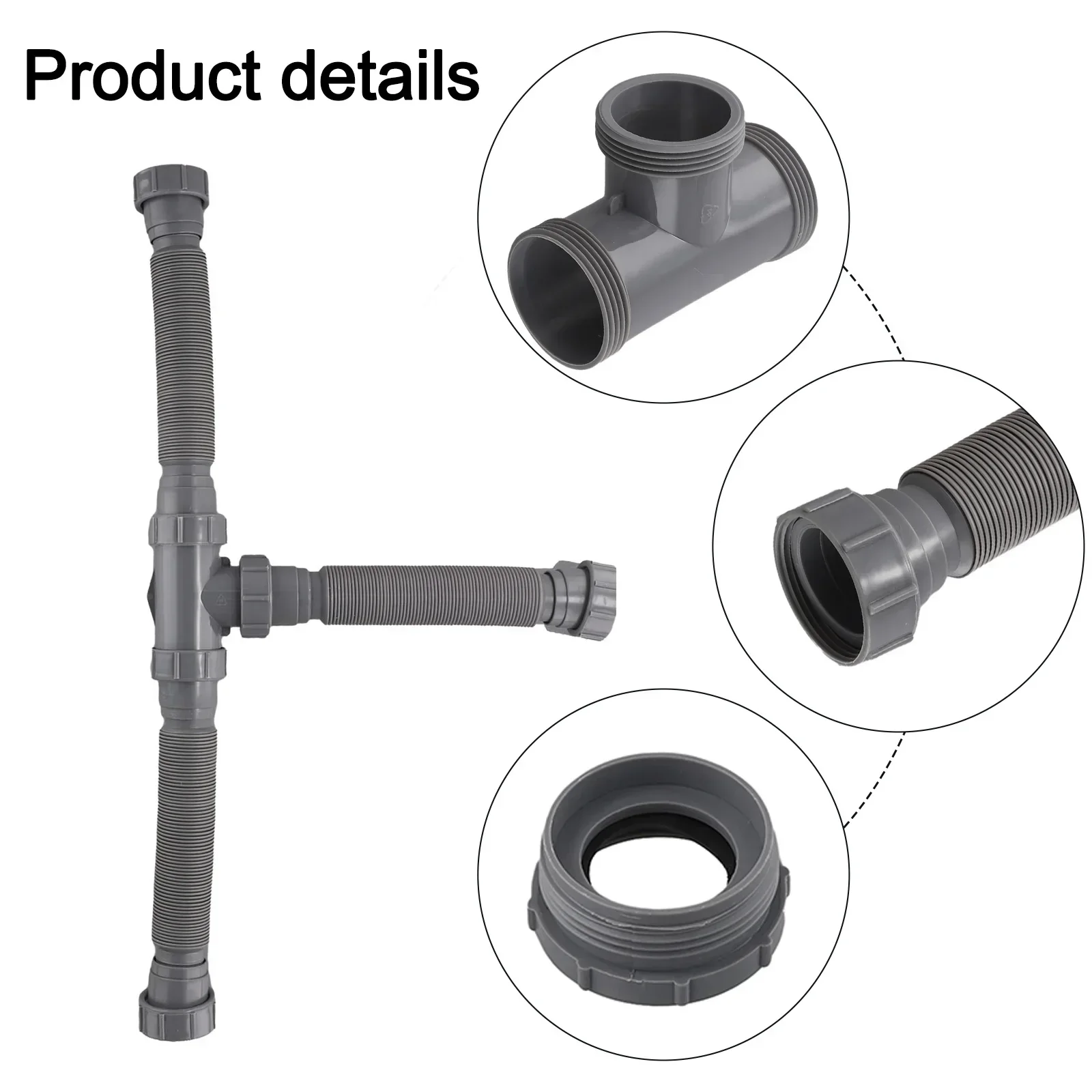 Sink Plumbing Components Double Sink Drain Kit Home Renovation Leak Prevention Plumbing Kit Kitchen Drain Erosion Resistant Pipe