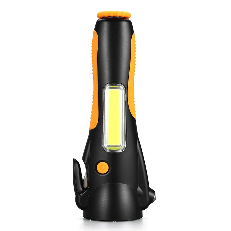 

BolerGifts LED Safety Flashlight Tactical Emergency Rescue Tool with Red Warning Light Broken Window Hammer for Roadway Use