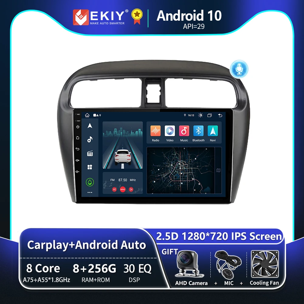 

EKIY T8 For Mitsubishi Mirage Attrage 2012-2018 Car Radio GPS Multimedia System Navigation Auto Stereo Carplay No 2 DIN 2din DVD