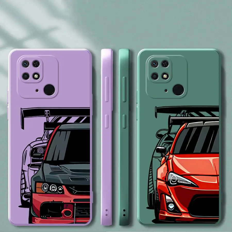 

Крутой автомобильный чехол для Xiaomi Redmi 9 8 12C A1 10 13C A3x K40 A2 K60 14C, мягкий чехол