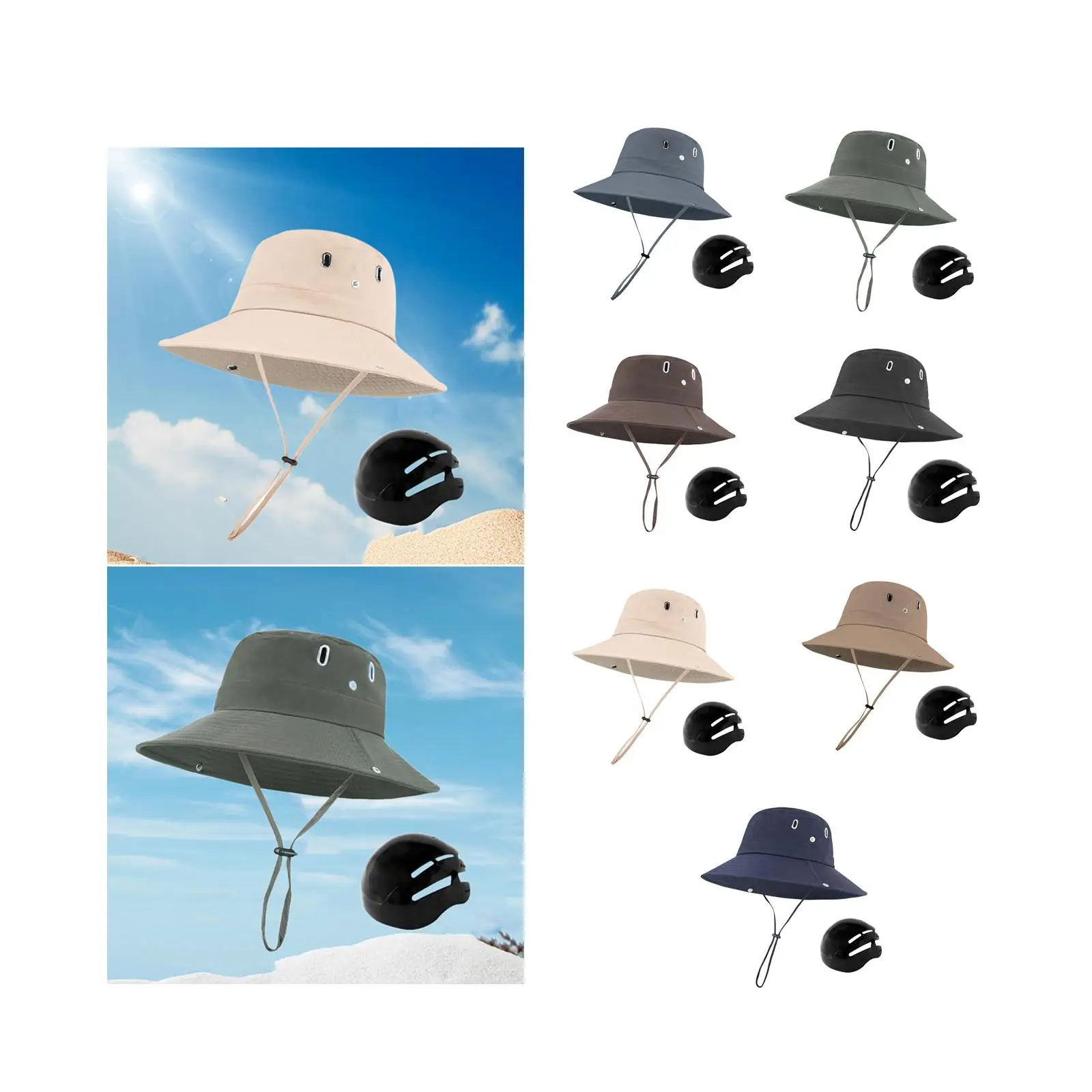 Sun Hat Shock Resistant Sun Visor Hat for Commuting Mountaineering Camping
