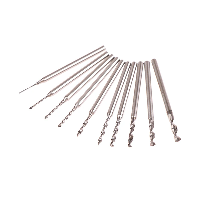 Broca helicoidal de acero de tungsteno, 10 piezas, 2,35 vástago, ámbar, cuentas de Buda, aguja de escariar, máquina de dientes, taladro de Metal para carpintería