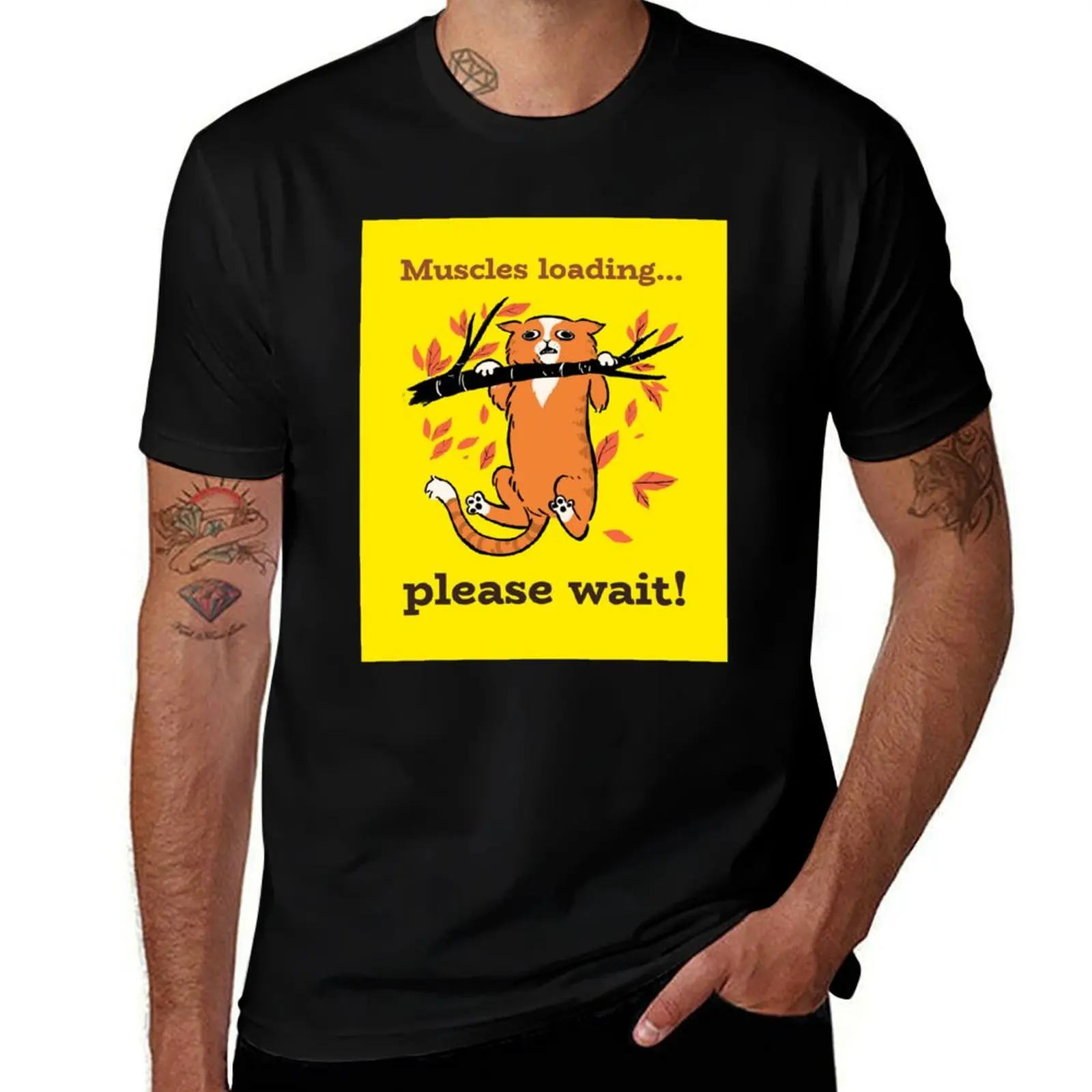 

Funny cat on Fitness & Wellness T-Shirt boys whites quick drying oversizeds plus sizes cotton t shirt men