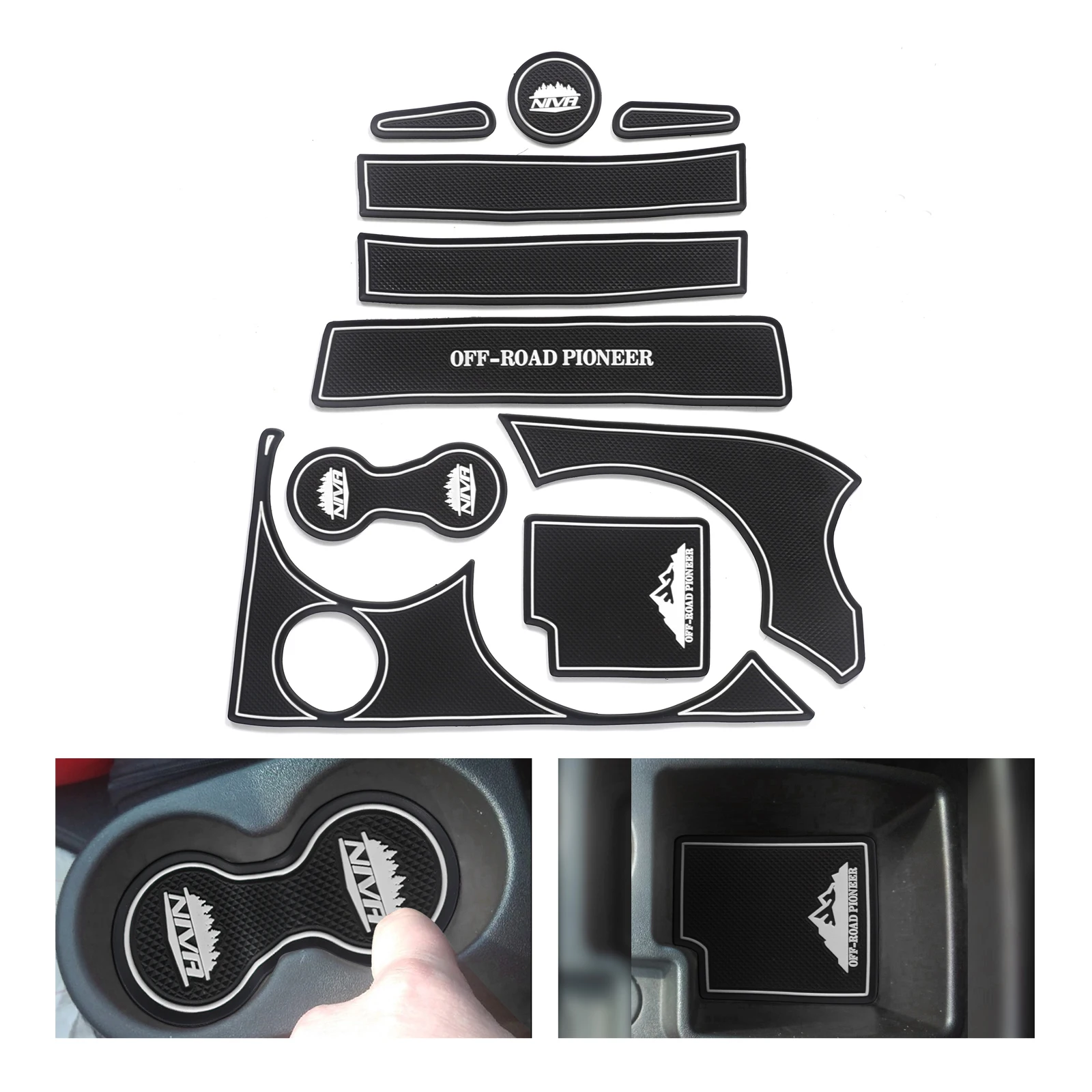 for Chevrolet Lada Niva 2009 ~ 2018 Anti-Slip Gate Slot Cup Mat Accessories Non-Slip Door Groove Pad Coaster