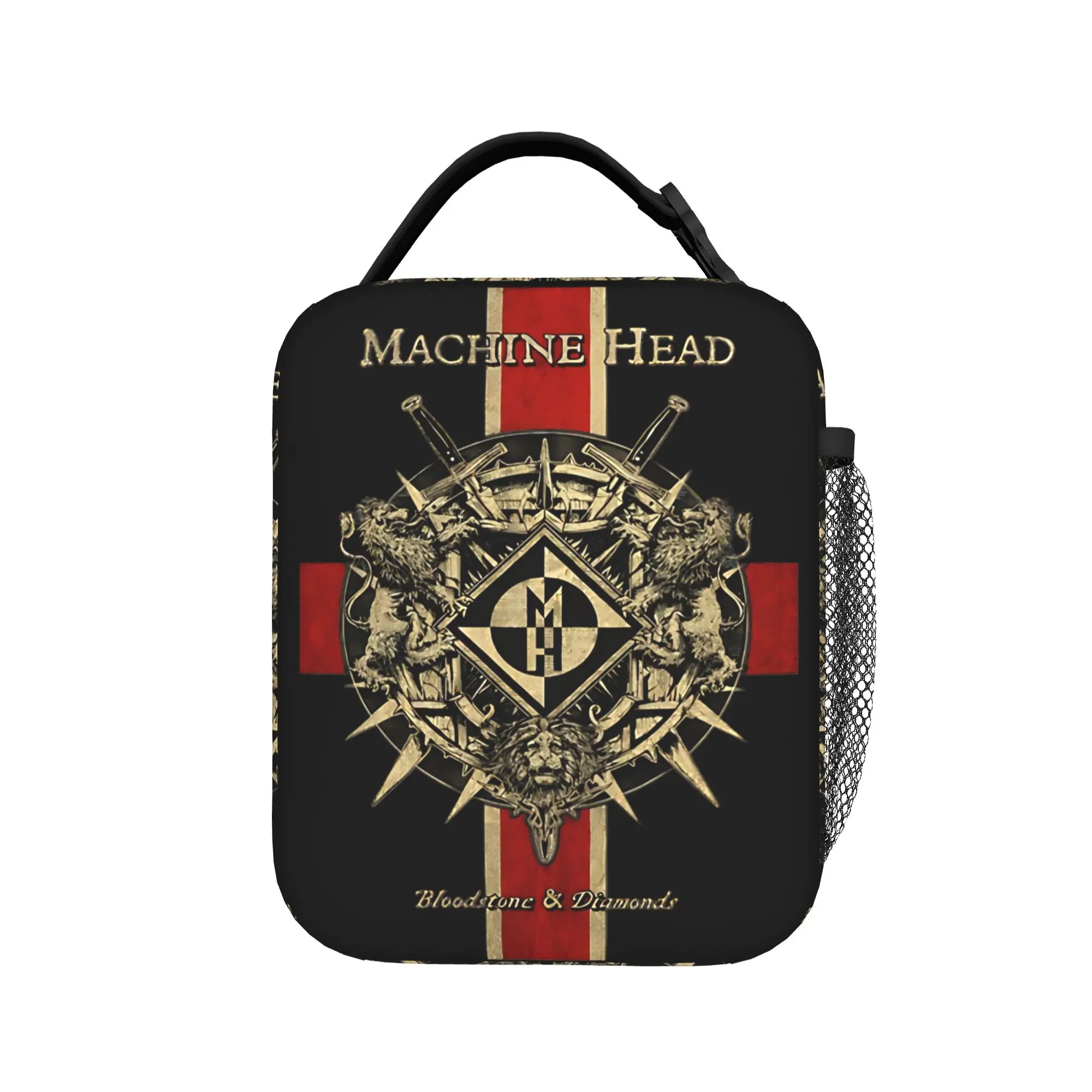 Machine Head Lunch Bag  Casual Lunch Box School Convenient Thermal Tote Handbags For Women Waterproof Graphic Cooler Bag