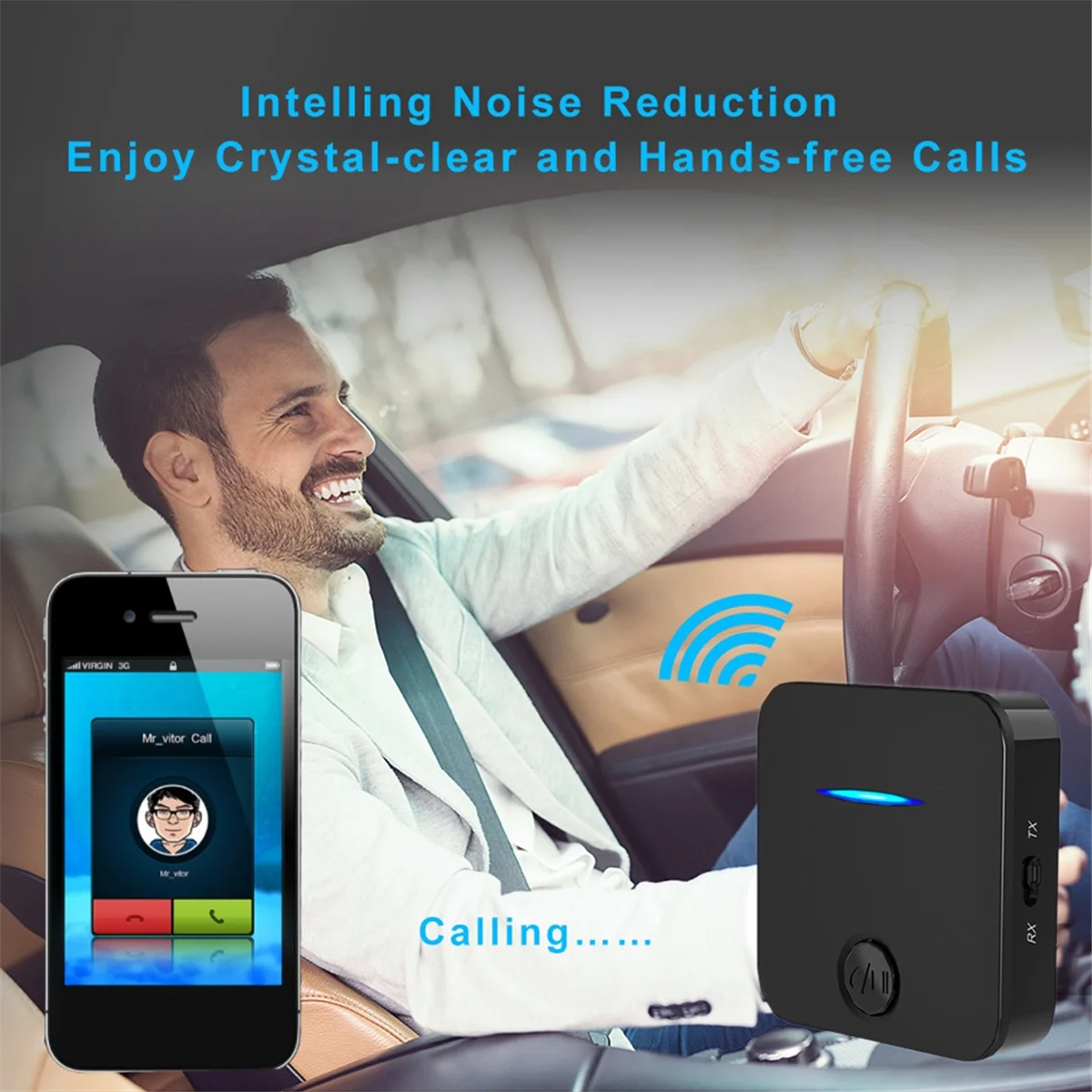 2025+ Bluetooth 5.4 Receiver Transmitter Stereo Hands-Free Audio Wireless Adapter for Car Computer TV Headphones