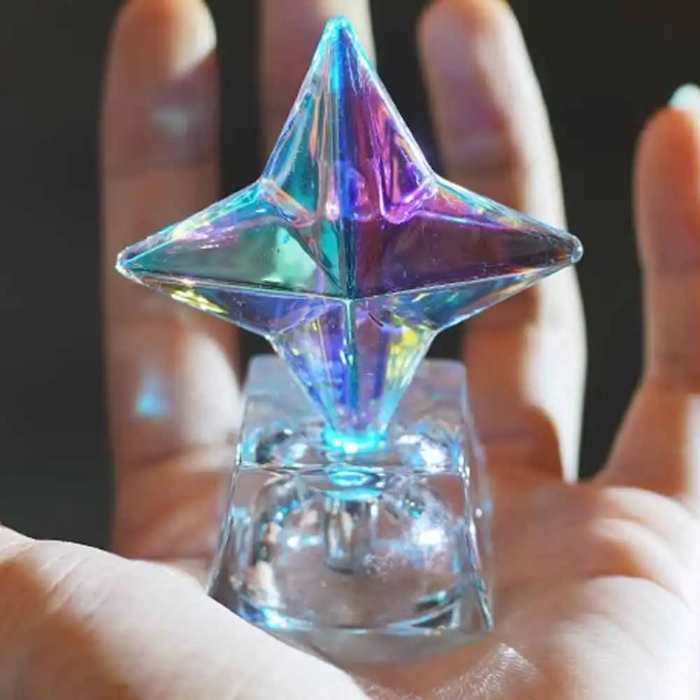 Juego Genshin Impact periféricos Primogems modelo vidrio sintético adornos coleccionables Keqing/Yae Miko figura juguetes regalos de cumpleaños