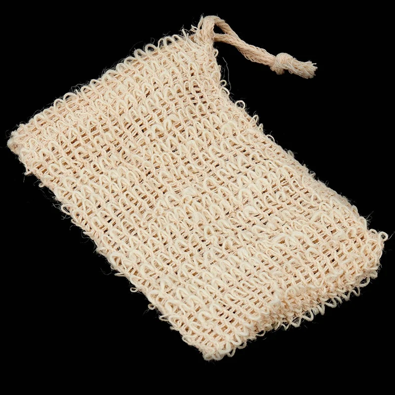 Shower Bath Sisal Soap Bag Natural Sisal Soap Bag Exfoliating Soap Saver Pouch Holder 200Pcs