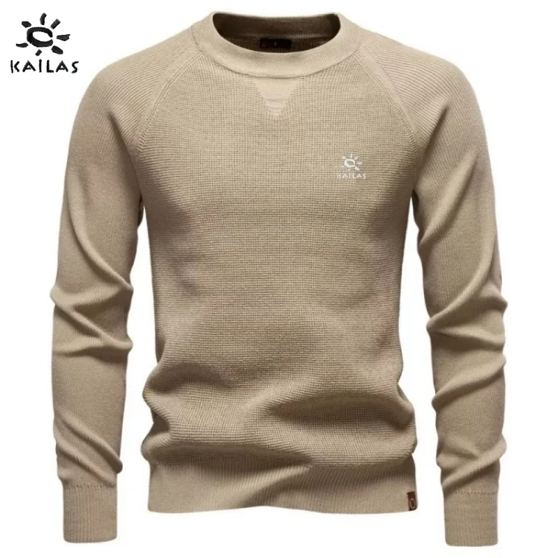 

Новый мужской высококачественный вязаный свитер с круглым вырезом для осенне-зимней моды, повседневный, теплый и универсальный топ.