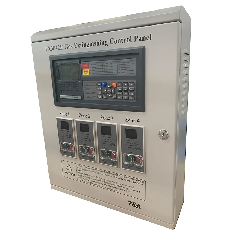 Extinguishing System 4 Zones Gas Fire Extinguishing Fm200 Fire Gas Control Panel