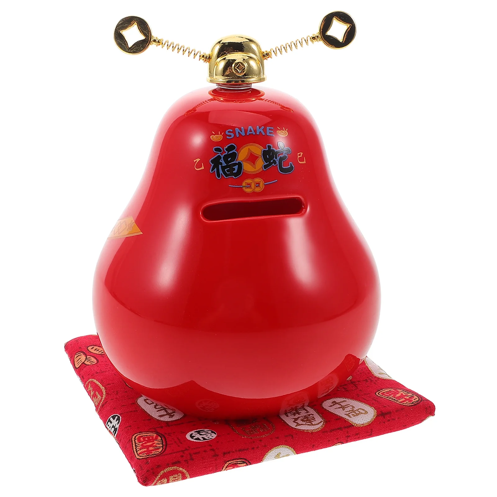 

Ceramic Snake Year Saving Container Decorative Money Box Cute Coin Bank for Desktop Cash Saving and Home Decor