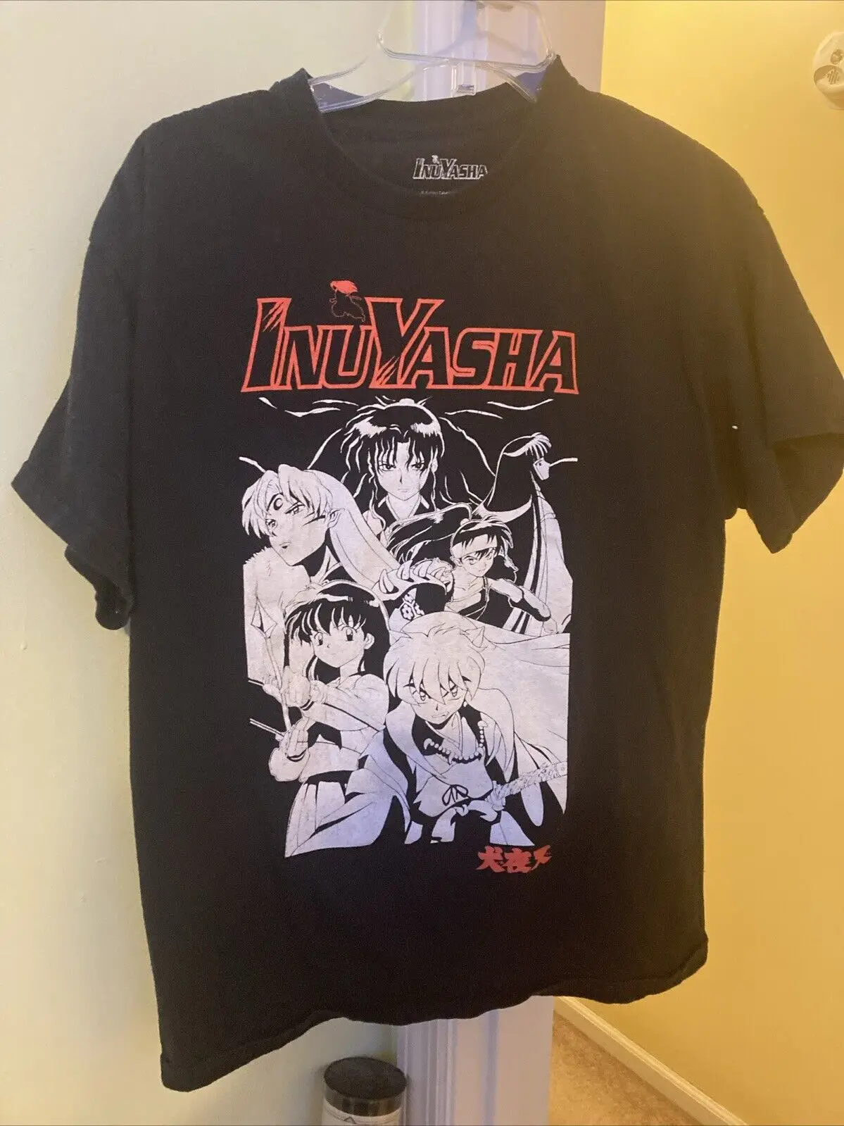 Inuyasha Anime Manga Black Men's T-Shirt Size Large