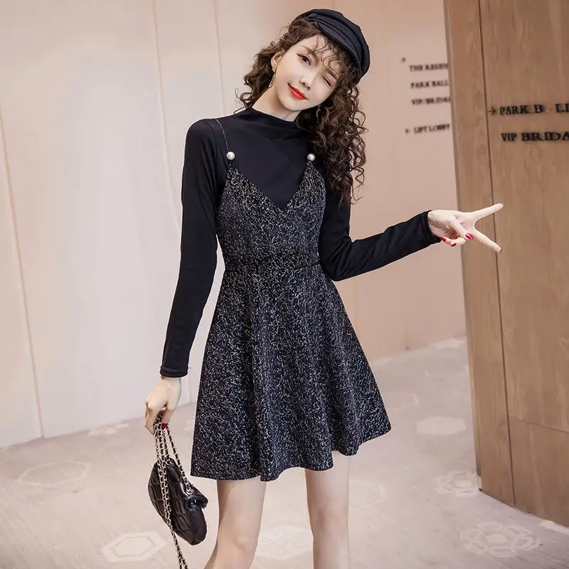 Xiaoxiang Style Dress Set for Women in Early Autumn Internet Famous Fashionable and Versatile Sweater Dress Set Two-piece Set