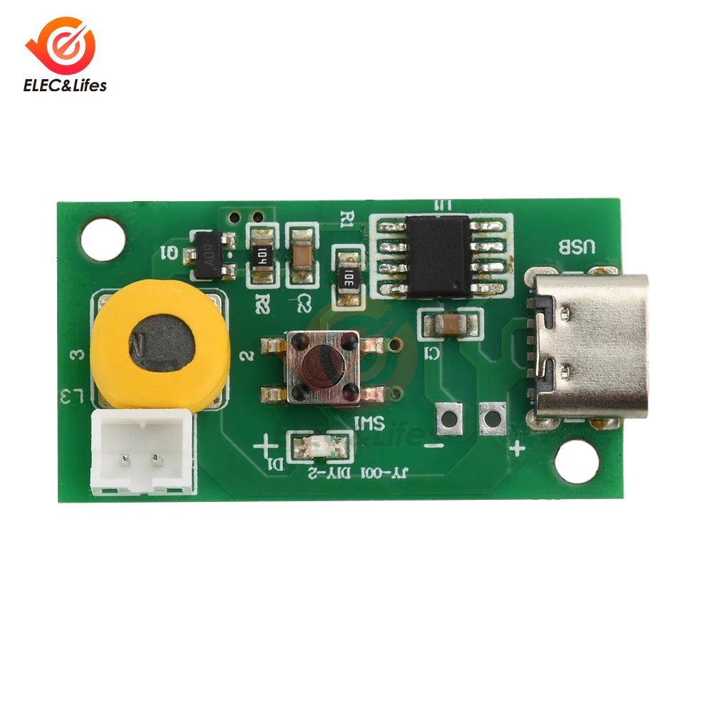 1PCS DC 5V Usb Ultrasonic Spray Humidifier Atomizer Drive Module Ultrasonic Humidifier Diy Package Type-c Usb Interface