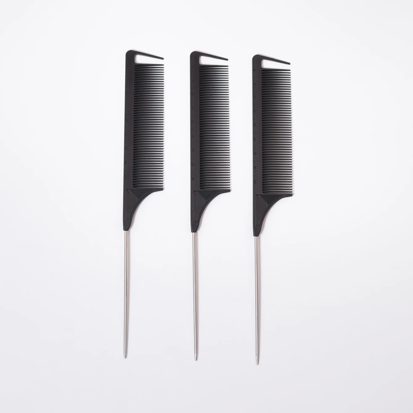 3本の金属製の針が付いたマウスの尾の櫛,本物の髪のかつらに特別