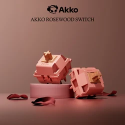 Akko Rosewood Switch 5 Pins 40gf Linear Switch Factory Lubed Deep Low-pitch Compatible with MX Mechanical Keyboard (45 pcs)