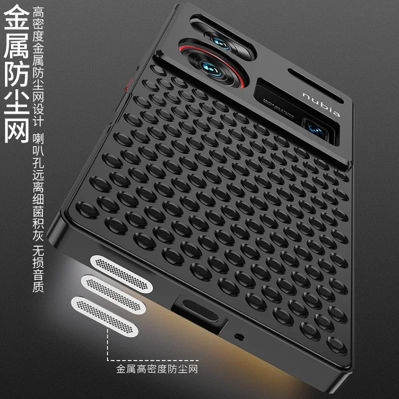 For ZTE Nubia Z60 Ultra Z70 Case Luxury Honeycomb Heat Dissipation Aluminum Frame Metal Back Cover For Nubia Z60 Z70 Ultra Cases