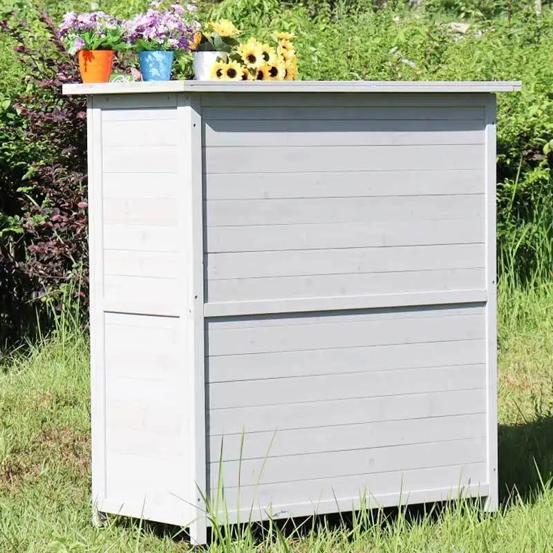 

Outdoor Garden Storage Locker Balcony Garden Rainproof Sunscreen Sunscreen Tools Organizing Box Gardening Outdoor Shoe Cabinet