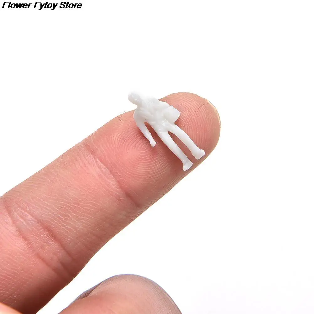 100 Pcs/set DIY Toys White Model People Figure 1:100 Scale Mini Unpainted For Train Passengers HOT