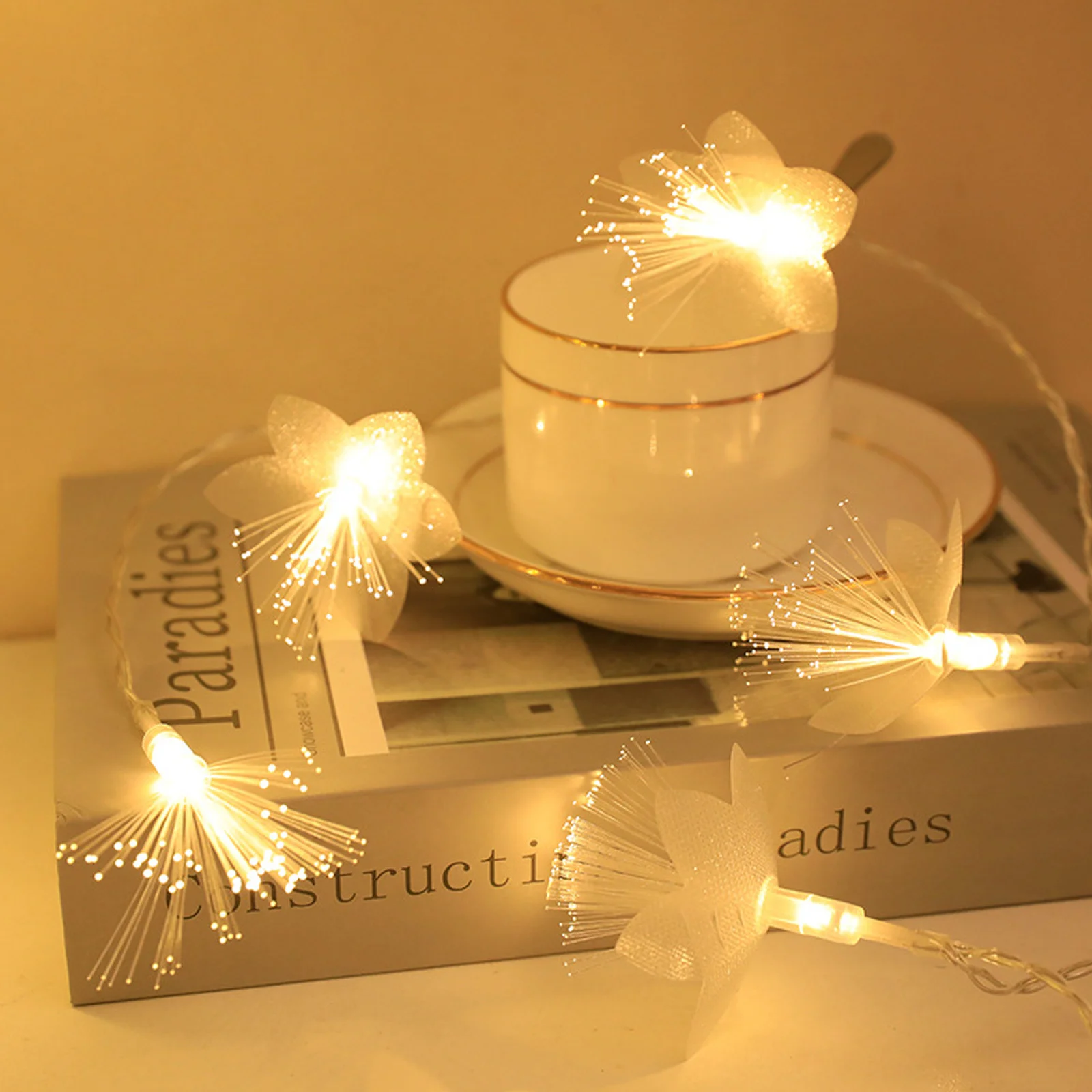 

1Pcs LED Star String Light Fiber Decor for Party Christmas Tree Door Wall Window Hanging Pendant