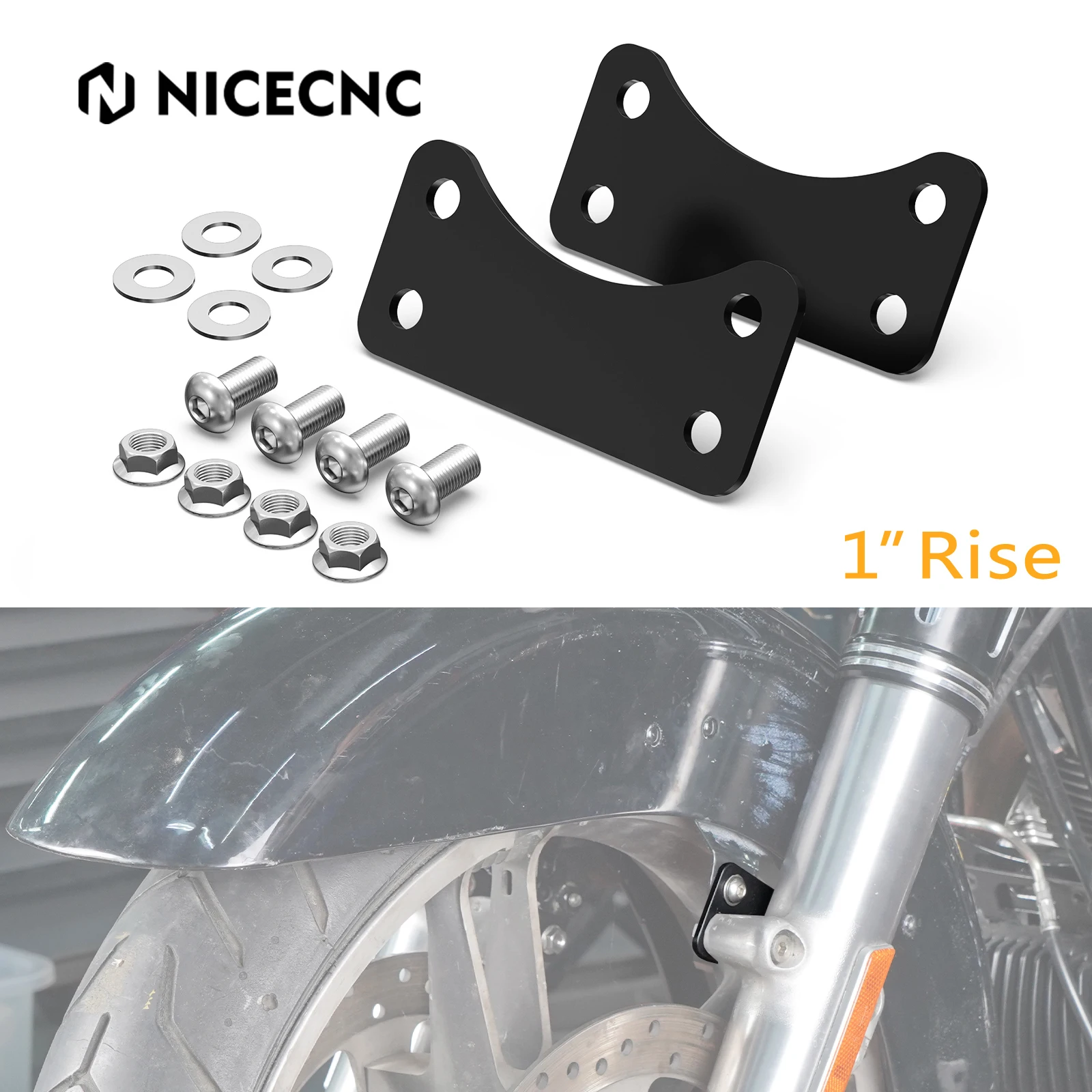 

1" Lift Fender Brackets Riser for Harley Road King Special Street Glide Special Road Glide Special Ultra Limited 2017-2023